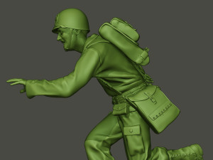 american medic soldier ww2 run a8 3D-Druckmodell