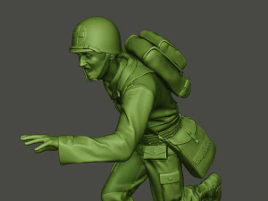 soldado m&eacute;dico americano ww2 run a8 Modelo de impresión 3D