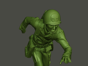 american medic soldier ww2 run a8 3D-Druckmodell