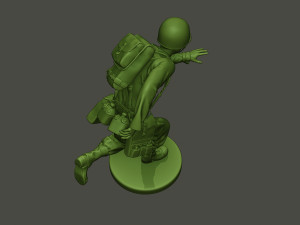 american medic soldier ww2 run a8 3D-Druckmodell