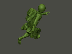 american medic soldier ww2 run a8 3D-Druckmodell