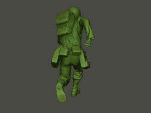 american medic soldier ww2 run a8 3D-Druckmodell