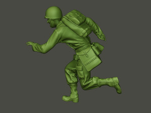 american medic soldier ww2 run a8 3D-Druckmodell