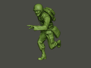 american medic soldier ww2 run a8 3D-Druckmodell