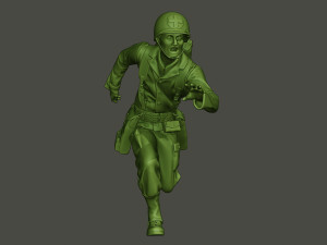american medic soldier ww2 run a8 3D-Druckmodell