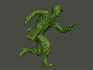 american medic soldier ww2 run a8 3D-Druckmodell