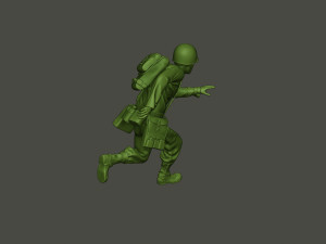 american medic soldier ww2 run a8 3D-Druckmodell