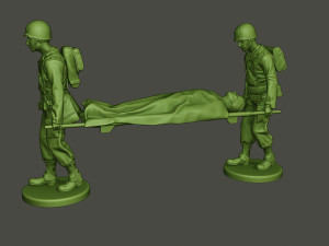 american soldiers ww2 carring stretcher a8 Model Cetak 3D