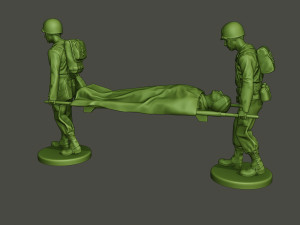 american soldiers ww2 carring stretcher a8 Model Cetak 3D