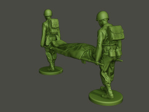 american soldiers ww2 carring stretcher a8 Model Cetak 3D