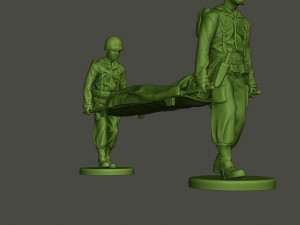american soldiers ww2 carring stretcher a8 Model Cetak 3D