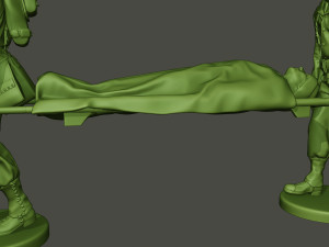american soldiers ww2 carring stretcher a8 Model Cetak 3D