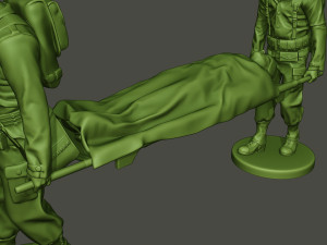 american soldiers ww2 carring stretcher a8 Model Cetak 3D