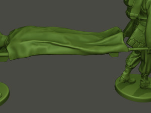 american soldiers ww2 carring stretcher a8 Model Cetak 3D
