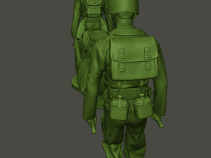 american soldiers ww2 carring stretcher a8 Model Cetak 3D