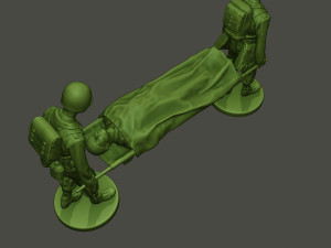 american soldiers ww2 carring stretcher a8 Model Cetak 3D