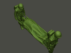american soldiers ww2 carring stretcher a8 Model Cetak 3D