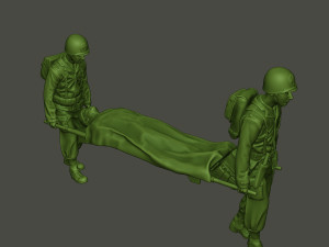 american soldiers ww2 carring stretcher a8 Model Cetak 3D