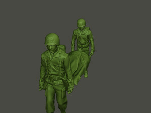 american soldiers ww2 carring stretcher a8 Model Cetak 3D