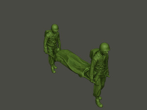 american soldiers ww2 carring stretcher a8 Model Cetak 3D