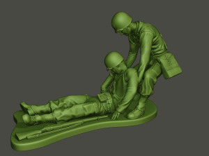 american soldiers ww2 dragging a8 3D 打印模型
