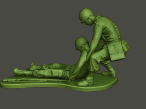 american soldiers ww2 dragging a8 3D 打印模型