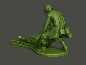 american soldiers ww2 dragging a8 3D 打印模型