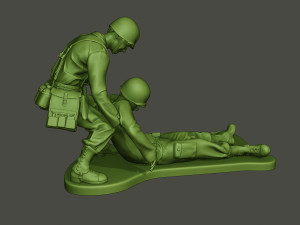american soldiers ww2 dragging a8 3D 打印模型