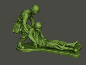 american soldiers ww2 dragging a8 3D 打印模型