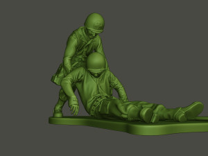 american soldiers ww2 dragging a8 3D 打印模型