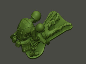 american soldiers ww2 dragging a8 3D 打印模型