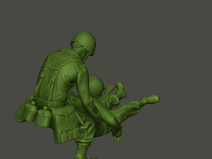 american soldiers ww2 dragging a8 3D 打印模型