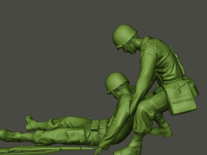 american soldiers ww2 dragging a8 3D 打印模型