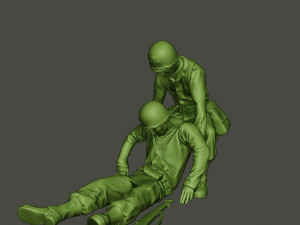 american soldiers ww2 dragging a8 3D 打印模型
