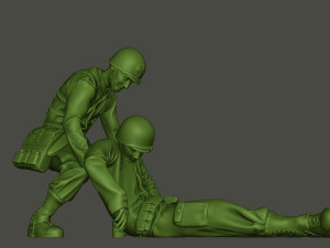 american soldiers ww2 dragging a8 3D 打印模型