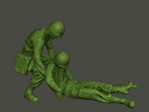 american soldiers ww2 dragging a8 3D 打印模型