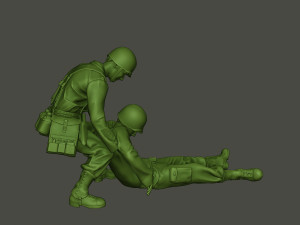 american soldiers ww2 dragging a8 3D 打印模型