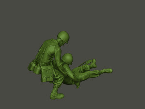 american soldiers ww2 dragging a8 3D 打印模型