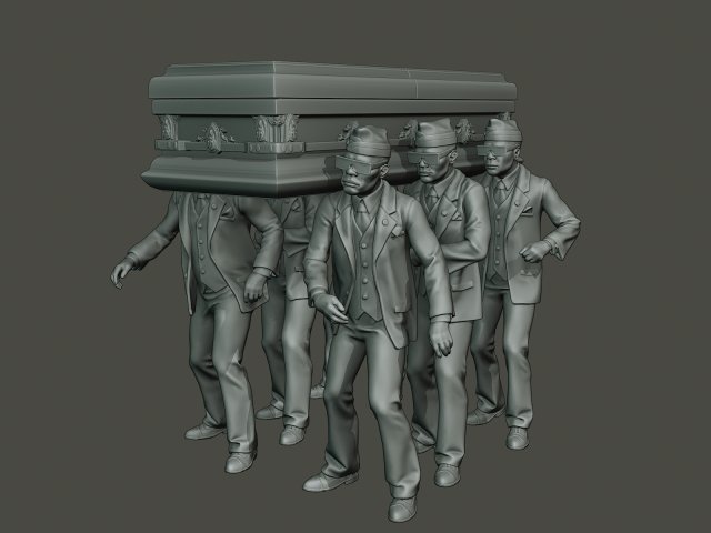 dancing coffin meme 3D Принт Модель .c4d .max .obj .3ds .fbx .stl .blend 