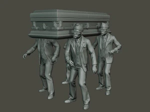 dancing coffin meme a pack 3D Print Model