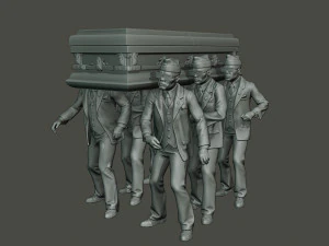 dancing coffin meme a pack 3D Print Model