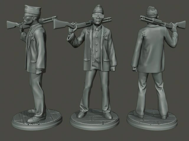 meme ata&uacute;d bailando b 015 Modelo de impresión 3D .c4d .max .obj .3ds .fbx .stl .blend 