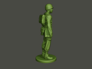 american soldier ww2 stand a8 3D Print Model