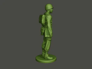 soldado americano ww2 ficar a8 Modelo de Impressão 3D