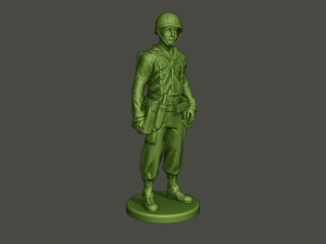 american soldier ww2 stand a8 3D Print Model