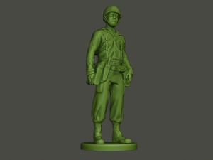 american soldier ww2 stand a8 3D Print Model