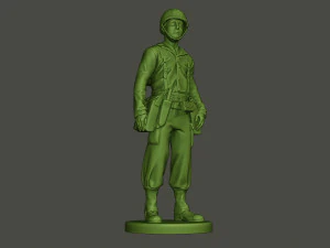 soldado americano ww2 ficar a8 Modelo de Impressão 3D