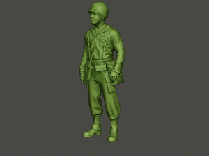 soldado americano ww2 ficar a8 Modelo de Impressão 3D