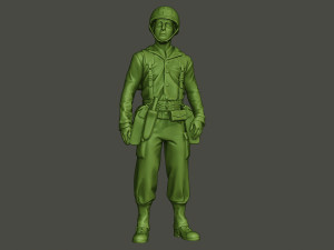 american soldier ww2 stand a8 3D Print Model