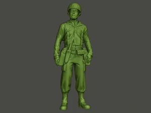 soldado americano ww2 ficar a8 Modelo de Impressão 3D